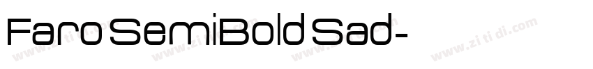 Faro SemiBold Sad字体转换